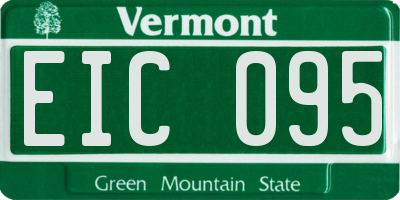 VT license plate EIC095