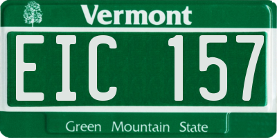 VT license plate EIC157