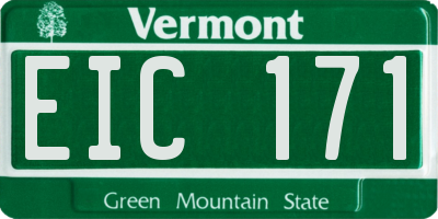 VT license plate EIC171
