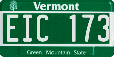 VT license plate EIC173