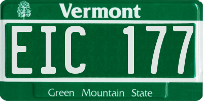 VT license plate EIC177