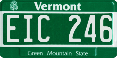 VT license plate EIC246