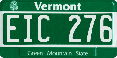 VT license plate EIC276