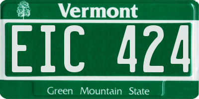 VT license plate EIC424