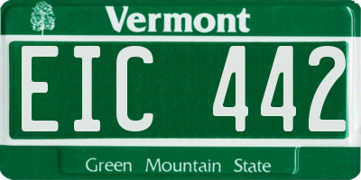 VT license plate EIC442