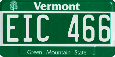 VT license plate EIC466