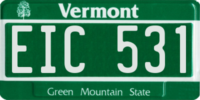VT license plate EIC531