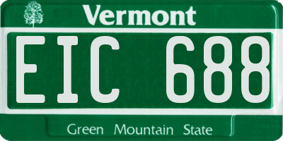 VT license plate EIC688