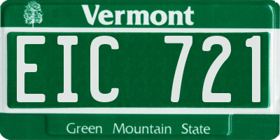 VT license plate EIC721