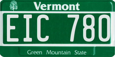 VT license plate EIC780