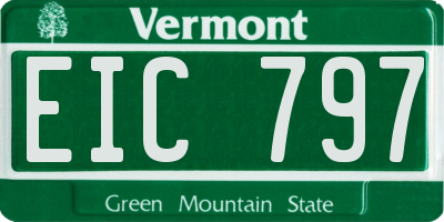 VT license plate EIC797