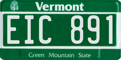 VT license plate EIC891