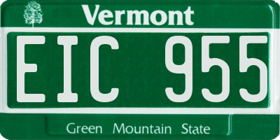 VT license plate EIC955