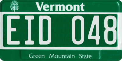 VT license plate EID048