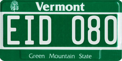 VT license plate EID080