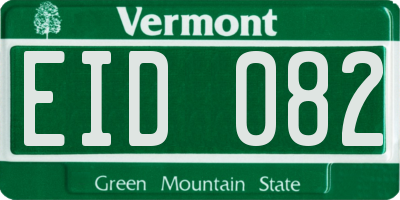 VT license plate EID082