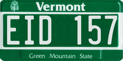 VT license plate EID157