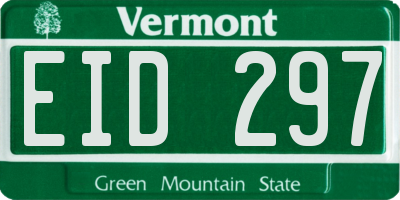 VT license plate EID297