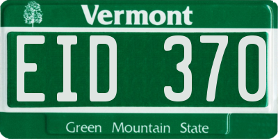 VT license plate EID370
