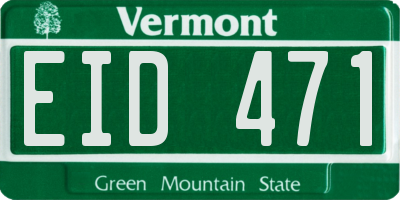 VT license plate EID471