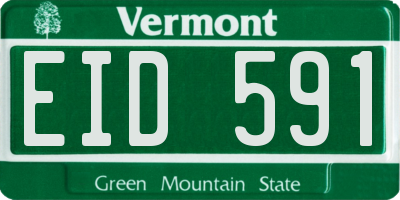 VT license plate EID591