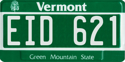 VT license plate EID621