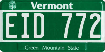 VT license plate EID772