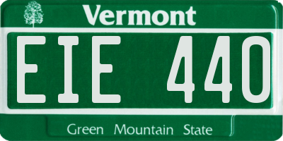 VT license plate EIE440