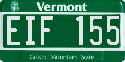VT license plate EIF155