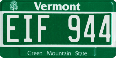VT license plate EIF944