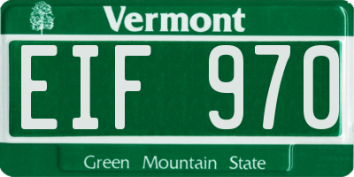 VT license plate EIF970
