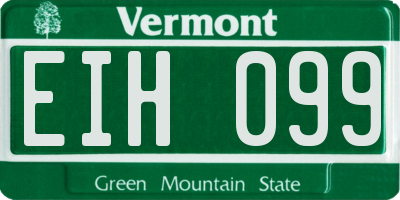 VT license plate EIH099