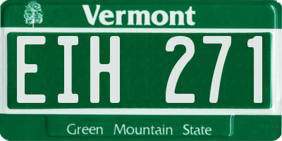 VT license plate EIH271