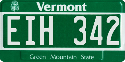 VT license plate EIH342