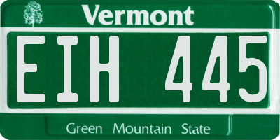 VT license plate EIH445
