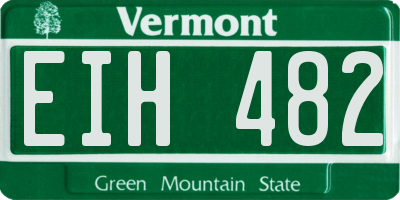 VT license plate EIH482