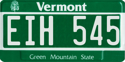 VT license plate EIH545