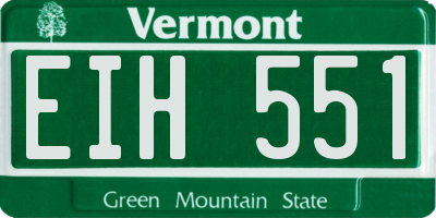 VT license plate EIH551
