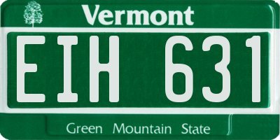 VT license plate EIH631