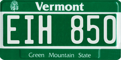 VT license plate EIH850