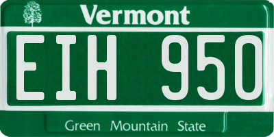 VT license plate EIH950
