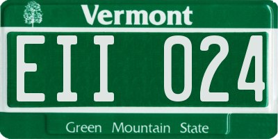 VT license plate EII024