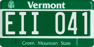 VT license plate EII041