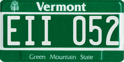 VT license plate EII052