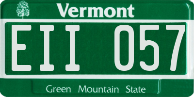 VT license plate EII057