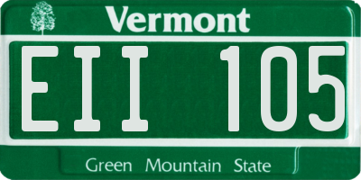 VT license plate EII105