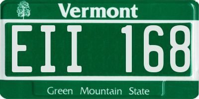 VT license plate EII168