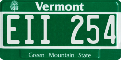 VT license plate EII254