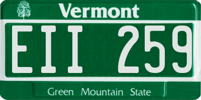 VT license plate EII259