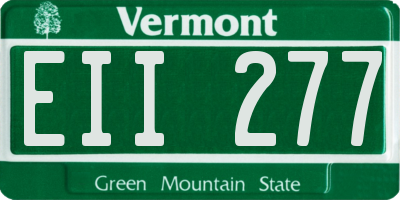 VT license plate EII277